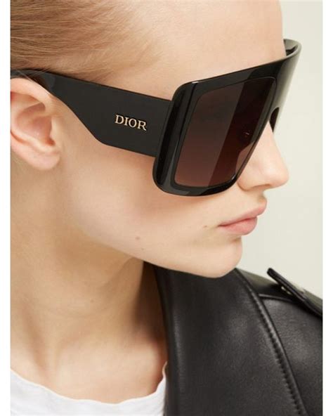 Dior Solight1 Oversized Acetate Sunglasses in Black 